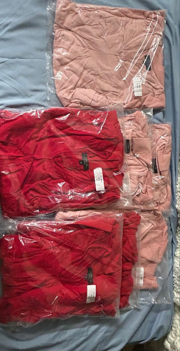 NEW 7pc CQ BY CQ Handkerchief Hem Tunic Dress Reseller Lot Blush Red S M L